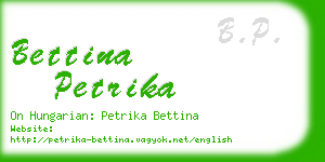 bettina petrika business card